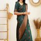 Green Beautiful Jari Design Kanjivaram Silk Saree For Women