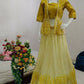 Elegant Yellow White Designer Lehenga Choli With Jacket