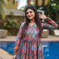 Impressive Multi Color Muslin Anarkali Gown For Women