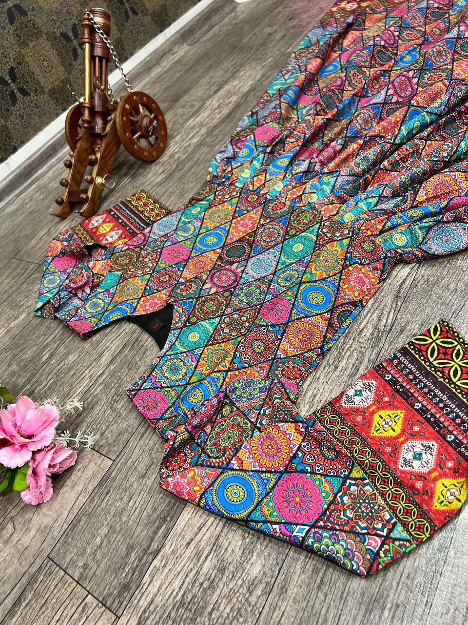 Impressive Multi Color Muslin Anarkali Gown For Women