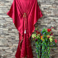 Party Wear Modal Silk Red Kaftan For Women