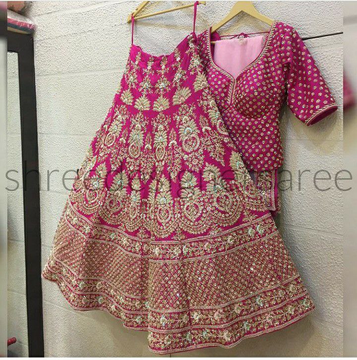 Attractive Pink Embroidery Sequence Work Lehenga Choli