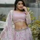 Partywear Baby Pink Lehenga choli with Blouse Dupatta