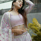 Partywear Baby Pink Lehenga choli with Blouse Dupatta