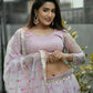 Partywear Baby Pink Lehenga choli with Blouse Dupatta