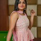 Baby Pink Sararra Top And Lehenga For Partywear