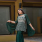 Dark Green Traditional Sararra Set For Women