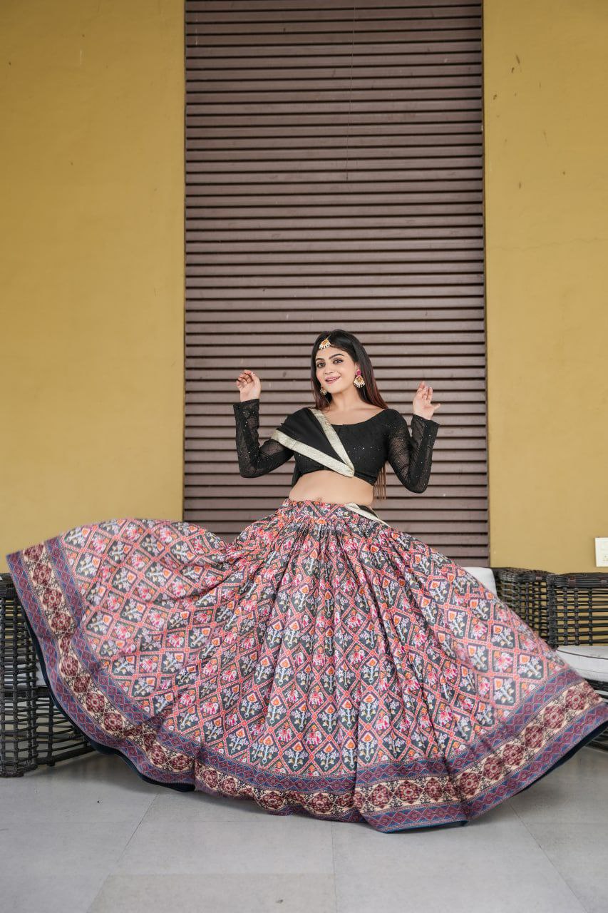 Indian Black Lehenga Choli With Dupatta For Wedding Wear