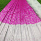 Pink Lehenga Choli With Grey Blouse And Duppta