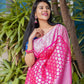 Classic Pink Kanjeevaram Silk Saree For Women