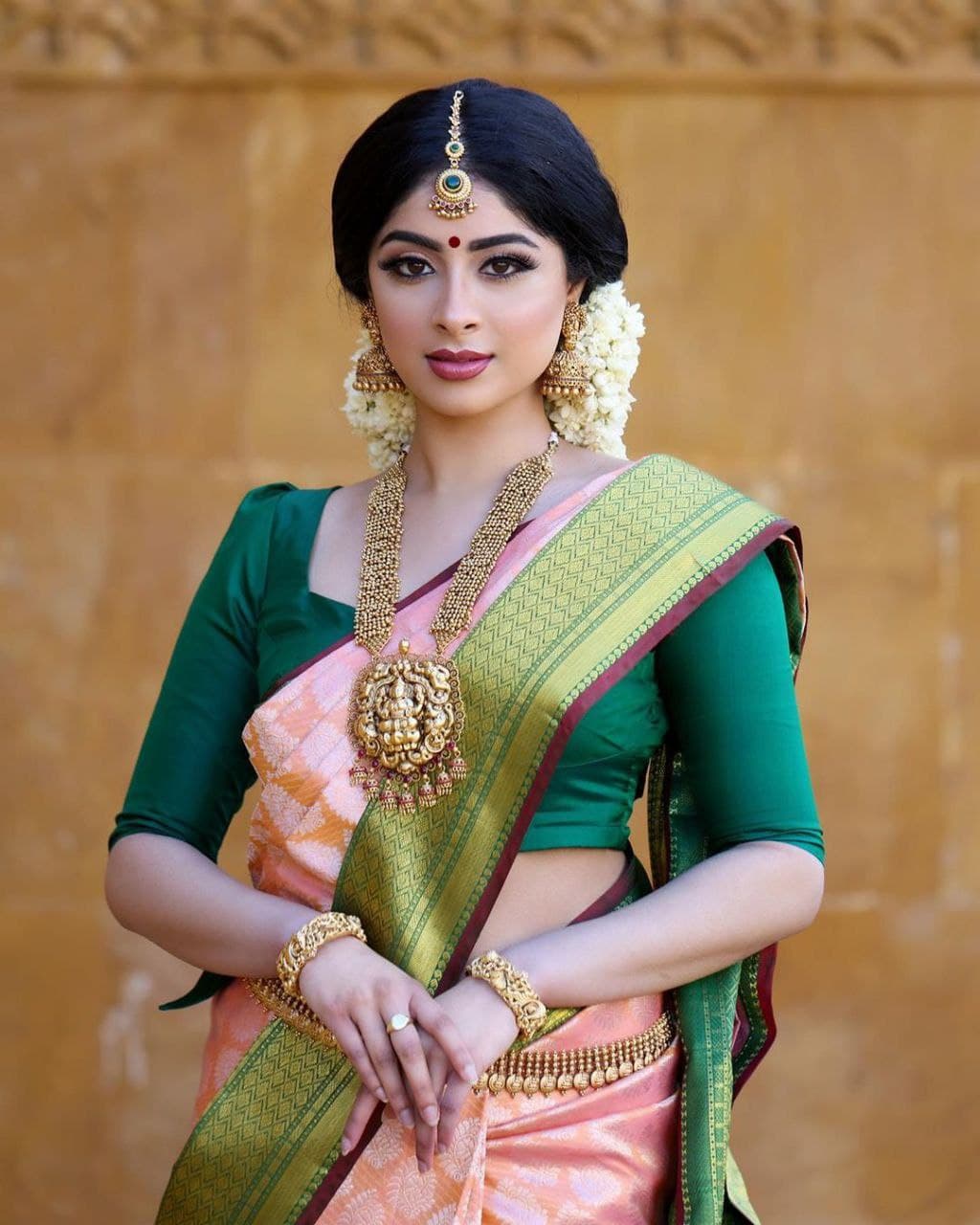 Pink Banarasi Silk Bollywood Style Saree For Women