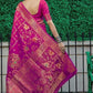 Elegant Pink Color Silk Saree With Golden Jari Border