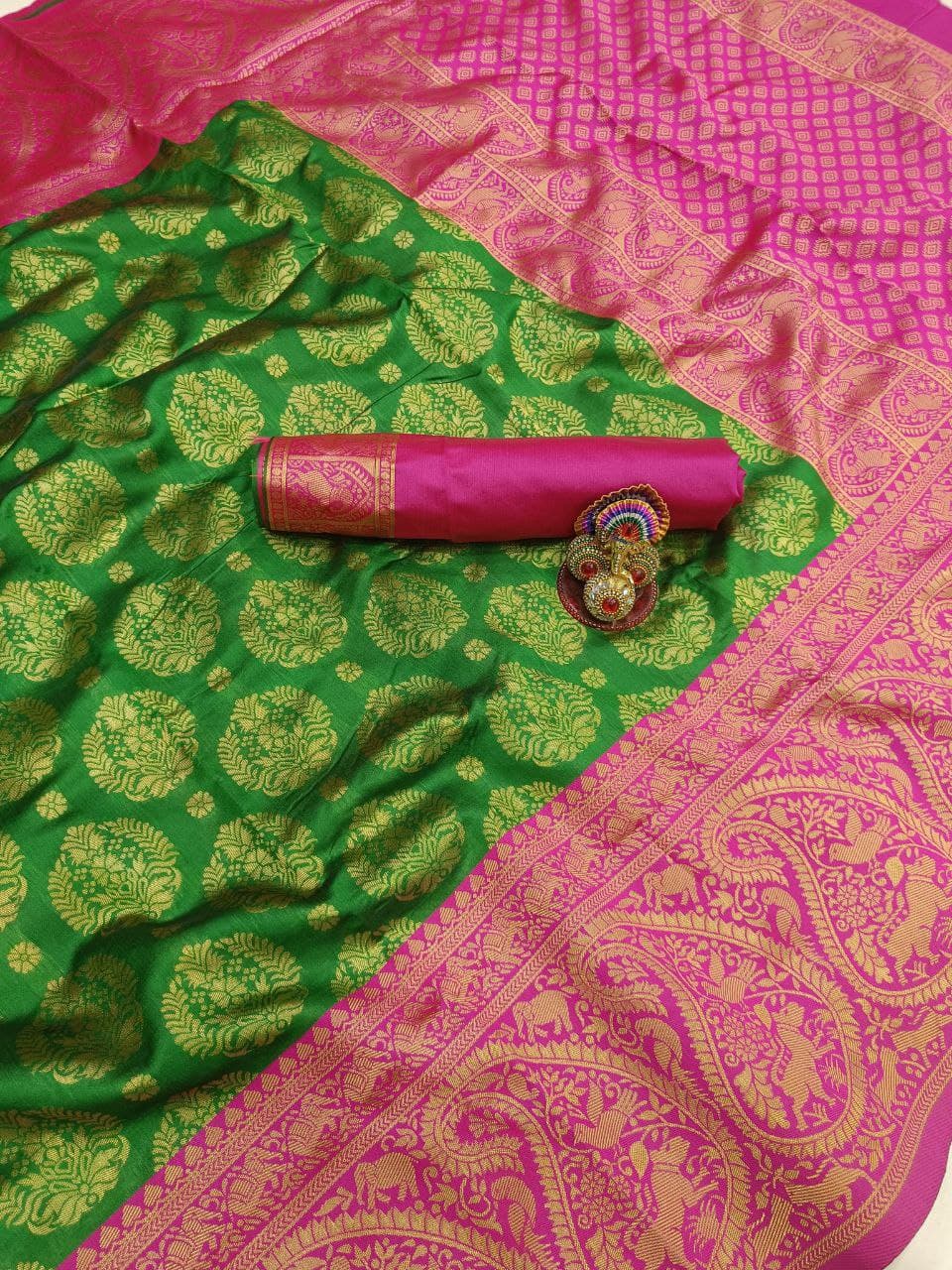 Green Kanjivaram Pure Silk Saree