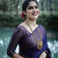 Luxurious Navy Blue Soft Silk Indian Saree