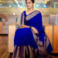 Luxurious Royal Blue Soft Silk Indian Saree