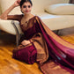 Luxurious Maroon Soft Silk Indian Saree For Women