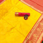 Perfect Partywear Yellow with Jari Work and Red Border