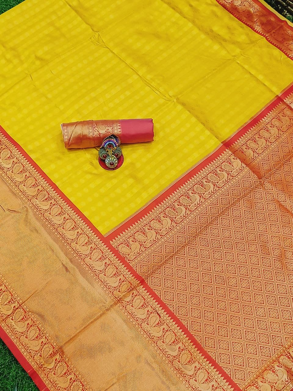 Haldi Special Saree With Blouse For Women