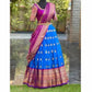 Royal Blue With Magenta Semi Stitch Lehenga Choli