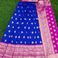 Royal Blue With Magenta Semi Stitch Lehenga Choli