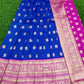 Royal Blue With Magenta Semi Stitch Lehenga Choli