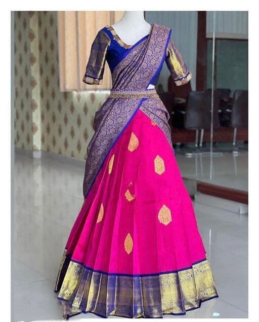 Elegance Trendy Half Saree Lehenga With Blouse