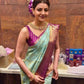 Sky Blue Color Kanchipuram Pure Silk Saree For Women