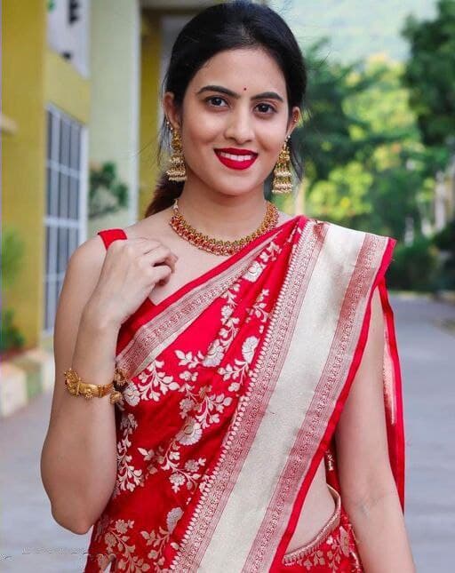 Bollywood latest Red Pure Soft Silk Saree