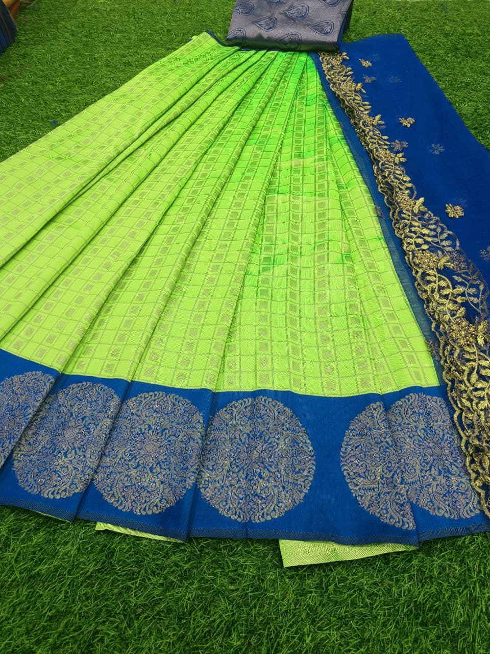 Kanjivaram Silk Half Saree Pattu Lehenga For Women