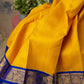 Yellow Blue Wedding Banarasi Partywear Saree