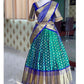 Blue Silk Zari Lehenga With Blouse And Silk Duppta