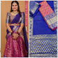 South Indian Pure Silk Royal Blue Lehenga Choli