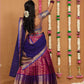 South Indian Pure Silk Royal Blue Lehenga Choli