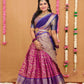 South Indian Pure Silk Royal Blue Lehenga Choli