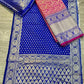 South Indian Pure Silk Royal Blue Lehenga Choli