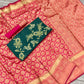 Ladies Red Green Pure Soft Silk Saree For Women