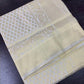 Cream Coloured Gold Ethnic Zari Silk Blend Kanjeevaram Saree