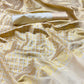 Cream Coloured Gold Ethnic Zari Silk Blend Kanjeevaram Saree