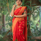 Wedding Wear Red Color Golden Jari Design Saree