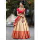 Weddding wear Pure Silk Half Saree Lehenga With Blouse