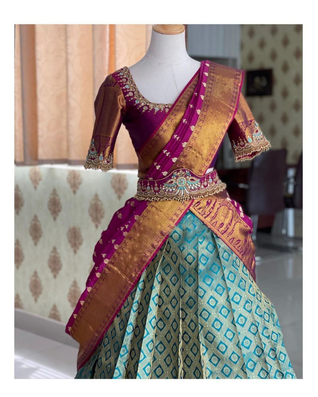 Designer Pattu Langa Voni For Girls | Traditional Pattu Pavadai Sattai |  The Nesavu – The Nesavu