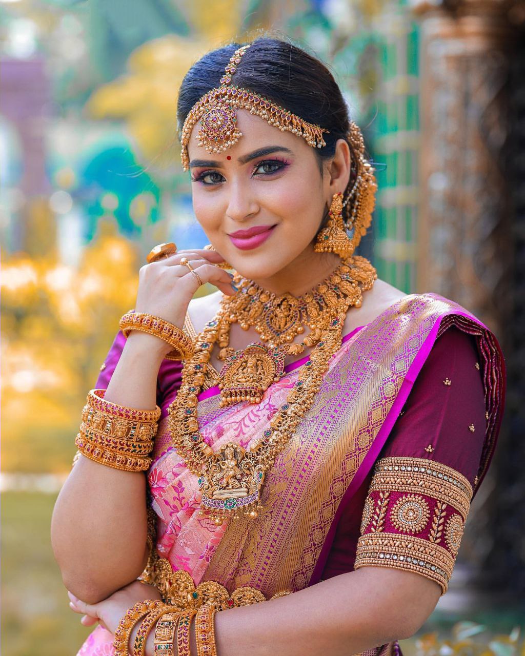 Designer Pink Kanjeevaram Pure Silk Saree For Women