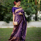 Purple Coloured Kanchipuram Silk Saree For Women