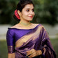 Purple Coloured Kanchipuram Silk Saree For Women