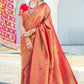 Red Traditional Kanchi Soft Silk Saree With Blouse