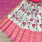 Pure Silk Half Pink saree lehenga choli with Blouse