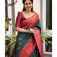 Red Green Color Wedding wear Silk Saree With Blouse