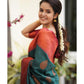 Red Green Color Wedding wear Silk Saree With Blouse