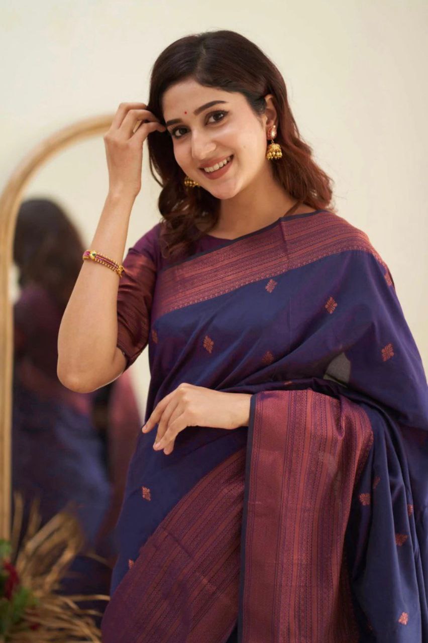 Pure Silk Traditional Saree With Blouse