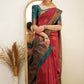 Function wear Red And Green Banarasi Silk Saree For Women